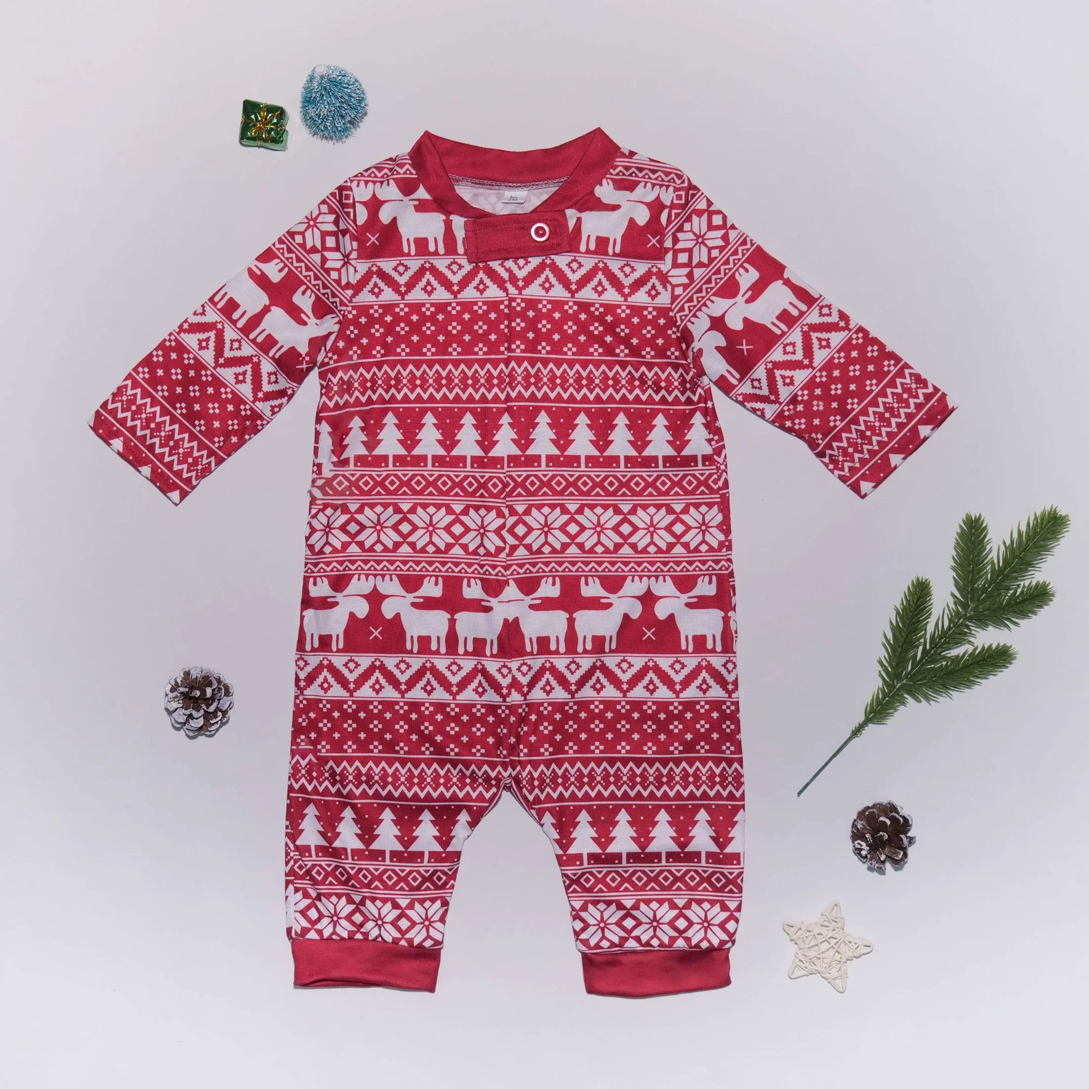 Red Christmas Pattern Family Pyjamas
