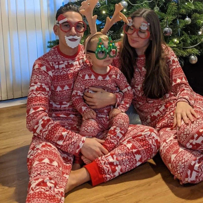 Red Christmas Pattern Family Pyjamas