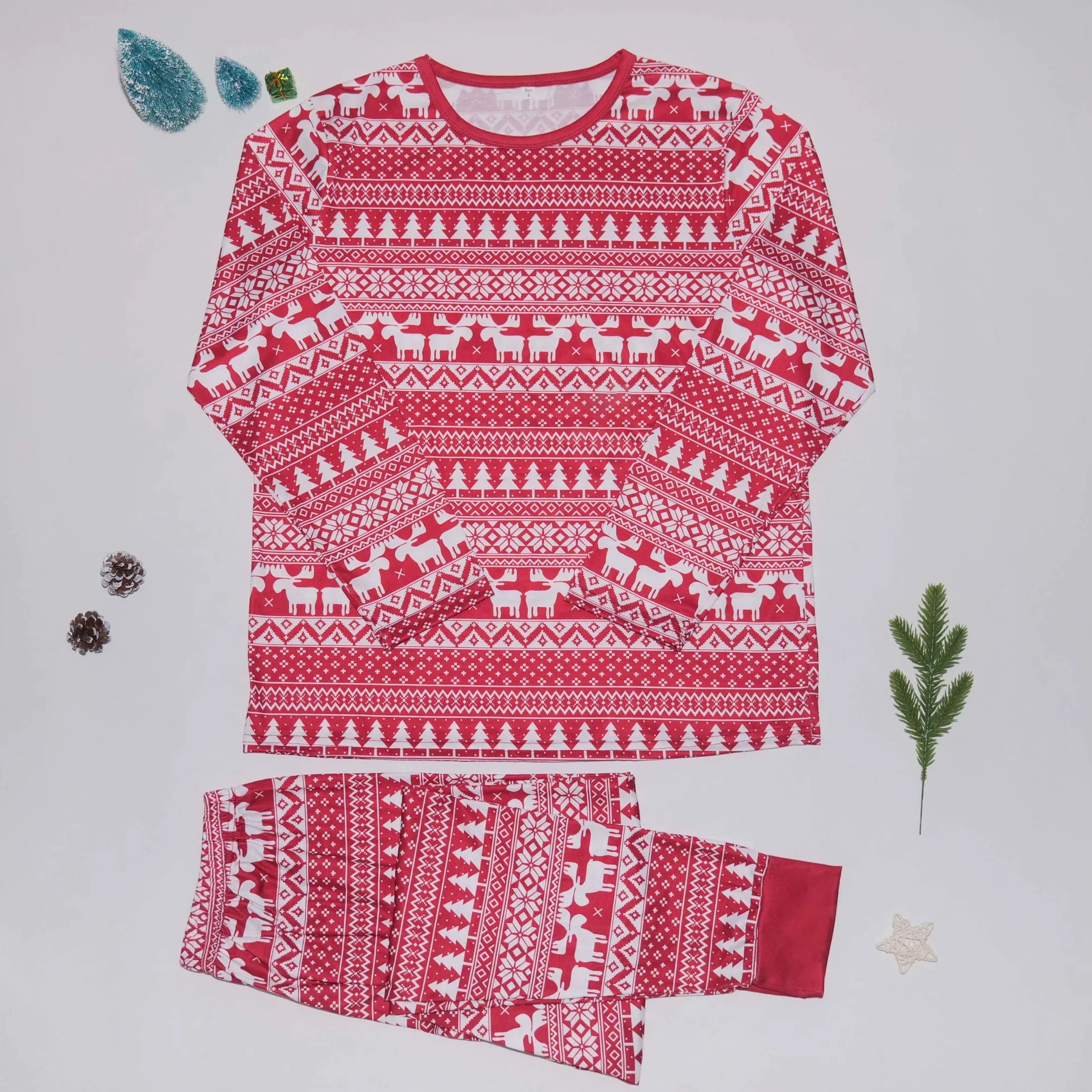 Red Christmas Pattern Family Pyjamas